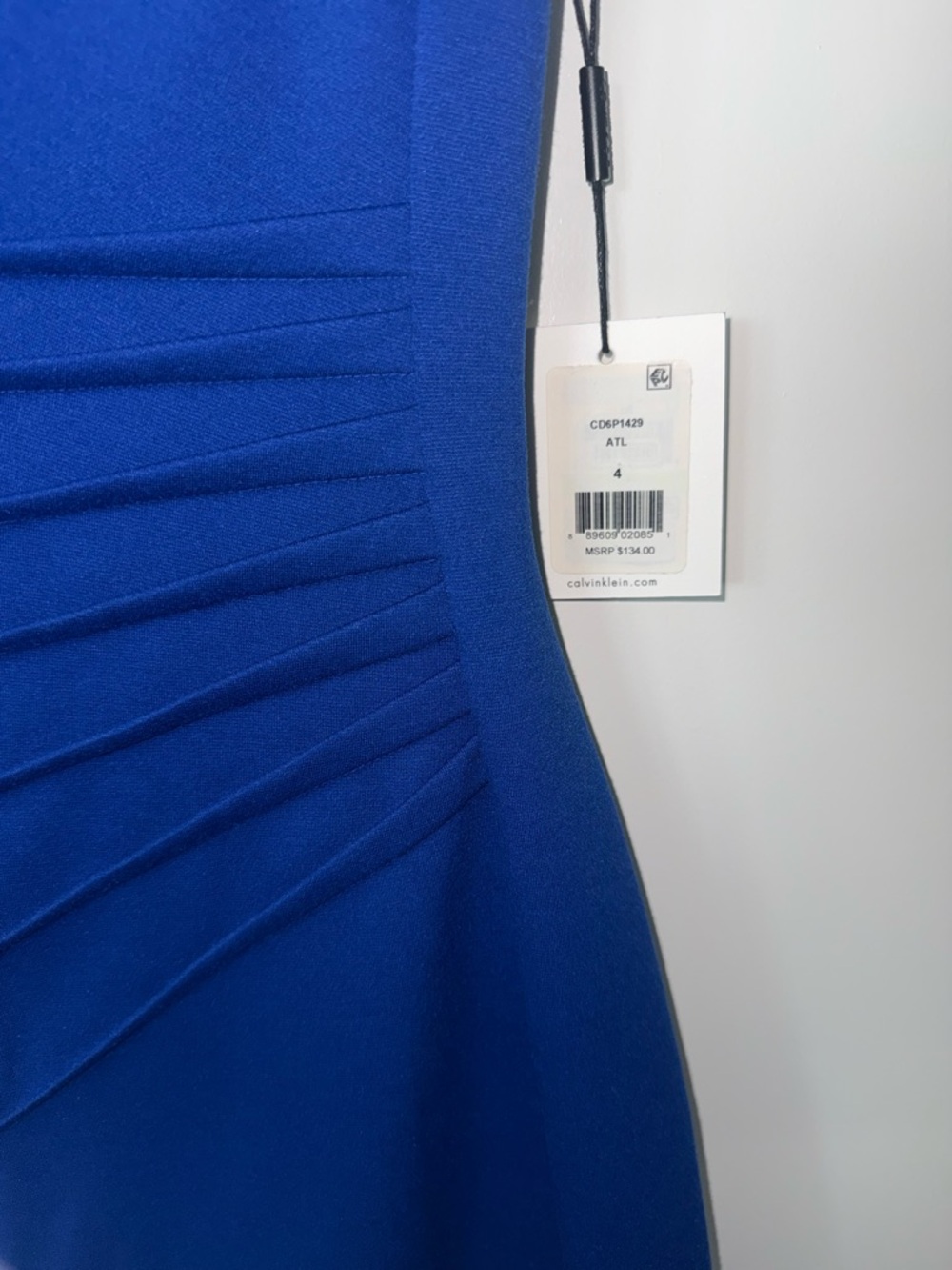 Calvin Klein Cobalt Blue Cap-Sleeve Sheath Dress - Picture 5 of 5